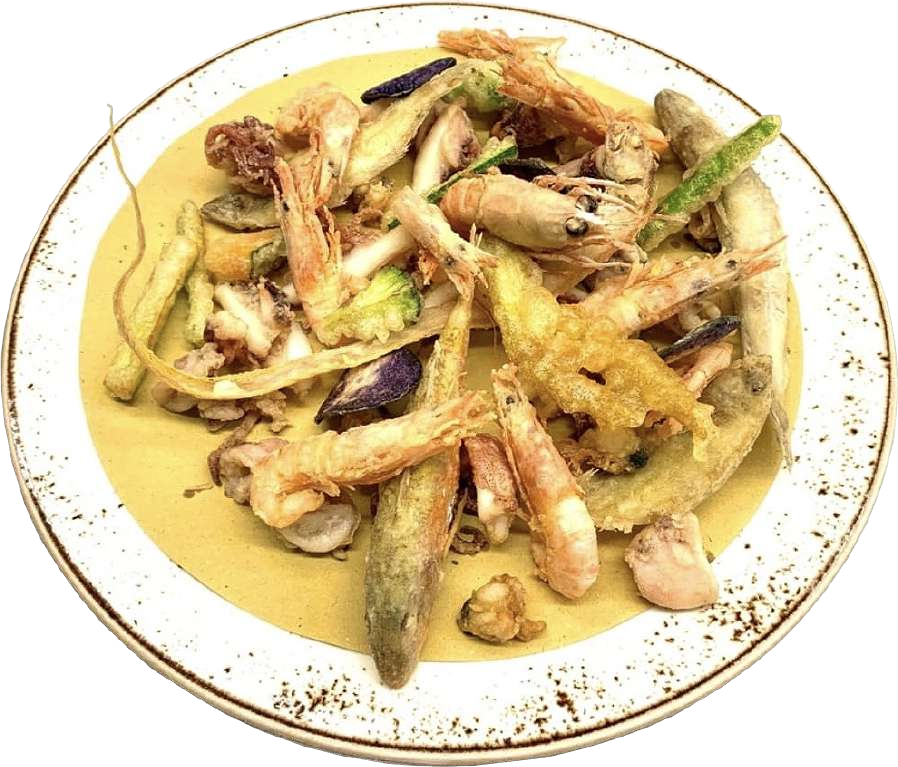 Fritto di pesce e verdure