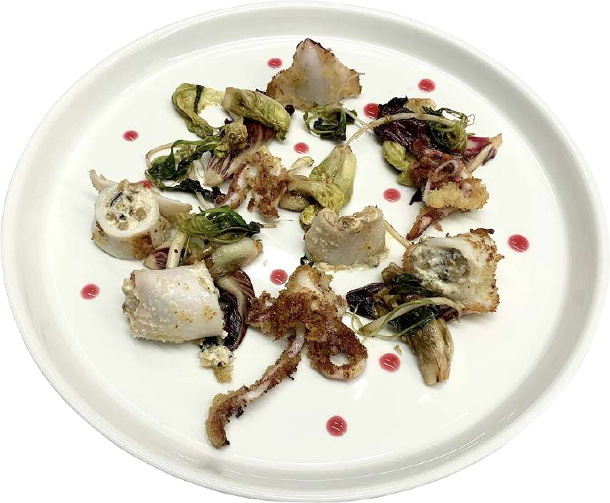 Piatto di pesce e verdure